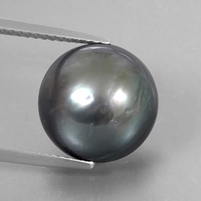 perle Gris foncé naturelle Sphère / Boule, 12.55 ct, Opaque