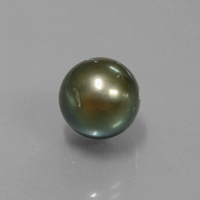 perle Gris foncé naturelle Sphère / Boule, 9.57 ct, Opaque