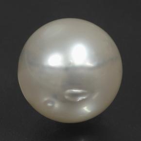 perle Gris léger naturelle Sphère / Boule, 12.39 ct, Opaque