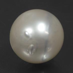 perle Gris léger naturelle Sphère / Boule, 12.39 ct, Opaque