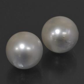 Achetez naturel 24.53ct Argent perle gems, Sphère / Boule, En provenance Mer du Sud chez GemSelect. En stock, livraison internationale!