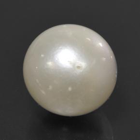 perle Blanc cassé naturelle Sphère / Boule, 11.51 ct, Opaque