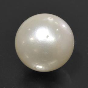 perle Blanc cassé naturelle Sphère / Boule, 11.51 ct, Opaque