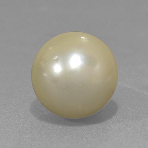 perle Jaune clair naturelle Sphère / Boule, 11.42 ct, Opaque