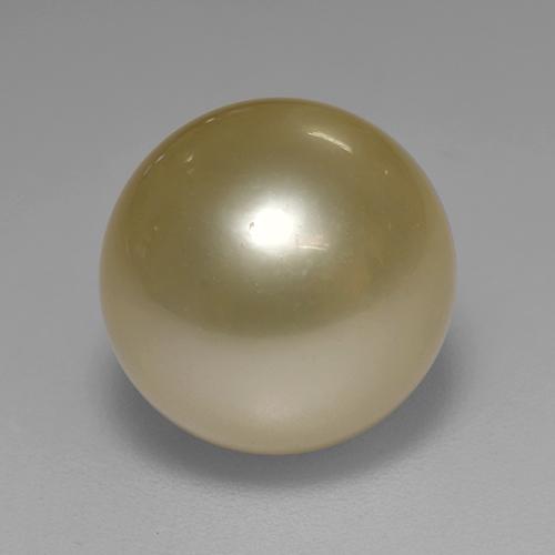 perle Doré naturelle Sphère / Boule, 7.70 ct, Opaque