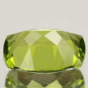 Péridot vert naturelle coupe coussin, 1,45 ct, VVS-VS