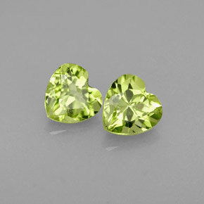 Achetez naturel ct vert péridot gems, forme de coeur, en provenance chine chez gemselect. en stock, livraison internationale!