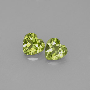 Achetez naturel ct vert péridot gems, forme de coeur, en provenance chine chez gemselect. en stock, livraison internationale!