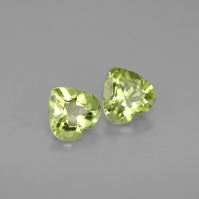 Achetez naturel ct vert péridot gems, forme de coeur, en provenance chine chez gemselect. en stock, livraison internationale!