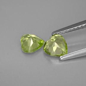 Achetez naturel ct vert péridot gems, forme de coeur, en provenance chine chez gemselect. en stock, livraison internationale!