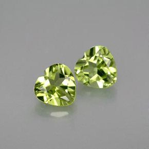 Achetez naturel ct vert péridot gems, forme de coeur, en provenance chine chez gemselect. en stock, livraison internationale!