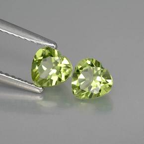 Achetez naturel ct vert péridot gems, forme de coeur, en provenance chine chez gemselect. en stock, livraison internationale!