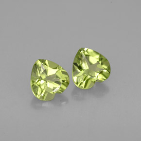 Achetez naturel ct vert péridot gems, forme de coeur, en provenance chine chez gemselect. en stock, livraison internationale!