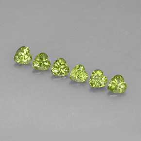Achetez naturel ct vert péridot gems, forme de coeur, en provenance chine chez gemselect. en stock, livraison internationale!
