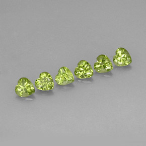 Achetez naturel ct vert péridot gems, forme de coeur, en provenance chine chez gemselect. en stock, livraison internationale!