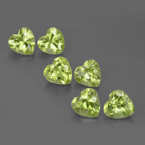 Achetez naturel ct vert péridot gems, forme de coeur, en provenance chine chez gemselect. en stock, livraison internationale!