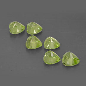 Achetez naturel ct vert péridot gems, forme de coeur, en provenance chine chez gemselect. en stock, livraison internationale!
