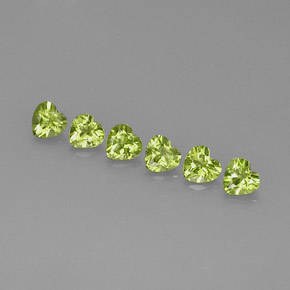 Achetez naturel ct vert péridot gems, forme de coeur, en provenance chine chez gemselect. en stock, livraison internationale!