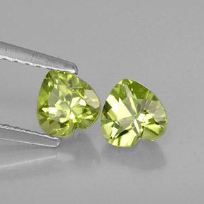 Achetez naturel ct vert péridot gems, forme de coeur, en provenance chine chez gemselect. en stock, livraison internationale!