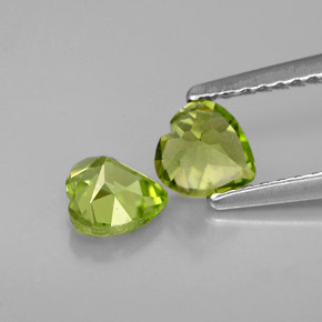Achetez naturel ct vert péridot gems, forme de coeur, en provenance chine chez gemselect. en stock, livraison internationale!