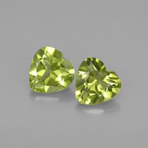 Achetez naturel ct vert péridot gems, forme de coeur, en provenance chine chez gemselect. en stock, livraison internationale!