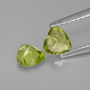 Achetez naturel ct vert péridot gems, forme de coeur, en provenance chine chez gemselect. en stock, livraison internationale!