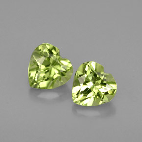 Achetez naturel ct vert péridot gems, forme de coeur, en provenance chine chez gemselect. en stock, livraison internationale!