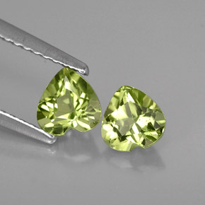 Achetez naturel ct vert péridot gems, forme de coeur, en provenance chine chez gemselect. en stock, livraison internationale!