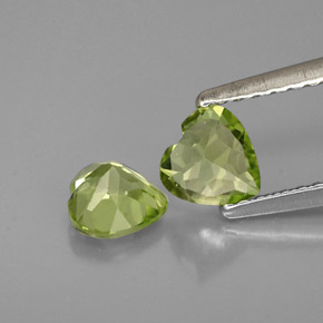 Achetez naturel ct vert péridot gems, forme de coeur, en provenance chine chez gemselect. en stock, livraison internationale!