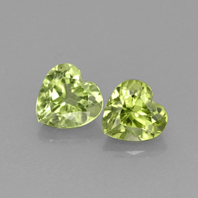 Achetez naturel ct vert péridot gems, forme de coeur, en provenance chine chez gemselect. en stock, livraison internationale!