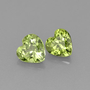 Achetez naturel ct vert péridot gems, forme de coeur, en provenance chine chez gemselect. en stock, livraison internationale!