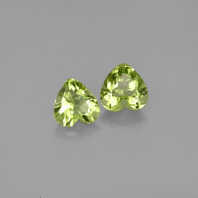 Achetez naturel ct vert péridot gems, forme de coeur, en provenance chine chez gemselect. en stock, livraison internationale!