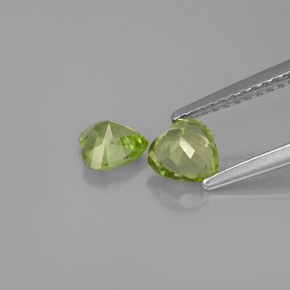 Achetez naturel ct vert péridot gems, forme de coeur, en provenance chine chez gemselect. en stock, livraison internationale!