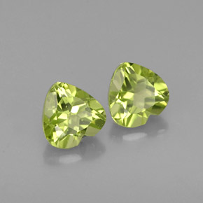Achetez naturel ct vert péridot gems, forme de coeur, en provenance chine chez gemselect. en stock, livraison internationale!
