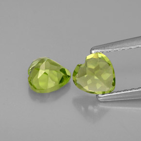 Achetez naturel ct vert péridot gems, forme de coeur, en provenance chine chez gemselect. en stock, livraison internationale!
