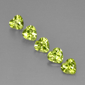 Achetez naturel ct vert péridot gems, forme de coeur, en provenance chine chez gemselect. en stock, livraison internationale!