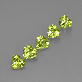 Achetez naturel ct vert péridot gems, forme de coeur, en provenance chine chez gemselect. en stock, livraison internationale!