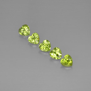 Achetez naturel ct vert péridot gems, forme de coeur, en provenance chine chez gemselect. en stock, livraison internationale!