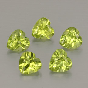 Achetez naturel ct vert péridot gems, forme de coeur, en provenance chine chez gemselect. en stock, livraison internationale!