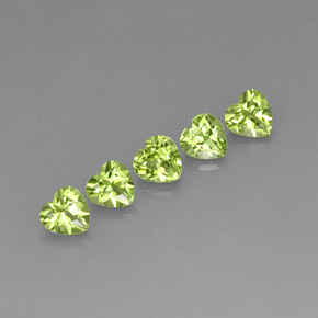 Achetez naturel ct vert péridot gems, forme de coeur, en provenance chine chez gemselect. en stock, livraison internationale!