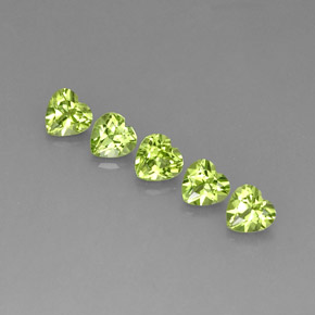 Achetez naturel ct vert péridot gems, forme de coeur, en provenance chine chez gemselect. en stock, livraison internationale!