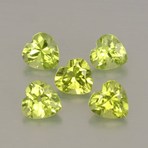 Achetez naturel ct vert péridot gems, forme de coeur, en provenance chine chez gemselect. en stock, livraison internationale!