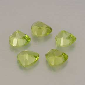Achetez naturel ct vert péridot gems, forme de coeur, en provenance chine chez gemselect. en stock, livraison internationale!