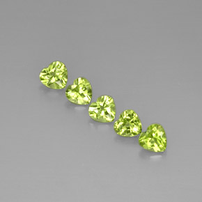 Achetez naturel ct vert péridot gems, forme de coeur, en provenance chine chez gemselect. en stock, livraison internationale!