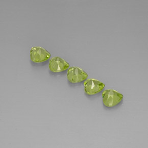 Achetez naturel ct vert péridot gems, forme de coeur, en provenance chine chez gemselect. en stock, livraison internationale!