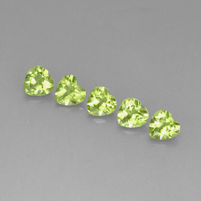 Achetez naturel ct vert péridot gems, forme de coeur, en provenance chine chez gemselect. en stock, livraison internationale!