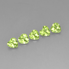 Achetez naturel ct vert péridot gems, forme de coeur, en provenance chine chez gemselect. en stock, livraison internationale!