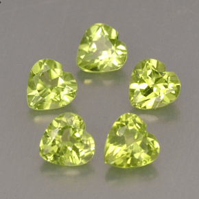 Achetez naturel ct vert péridot gems, forme de coeur, en provenance chine chez gemselect. en stock, livraison internationale!