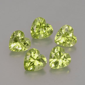 Achetez naturel ct vert péridot gems, forme de coeur, en provenance chine chez gemselect. en stock, livraison internationale!