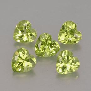 Achetez naturel ct vert péridot gems, forme de coeur, en provenance chine chez gemselect. en stock, livraison internationale!